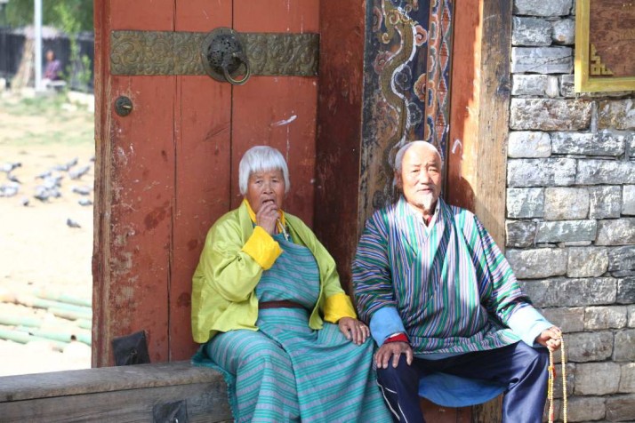 65% der Bhutanesen sind Bauern, viele von ihnen leben autark.