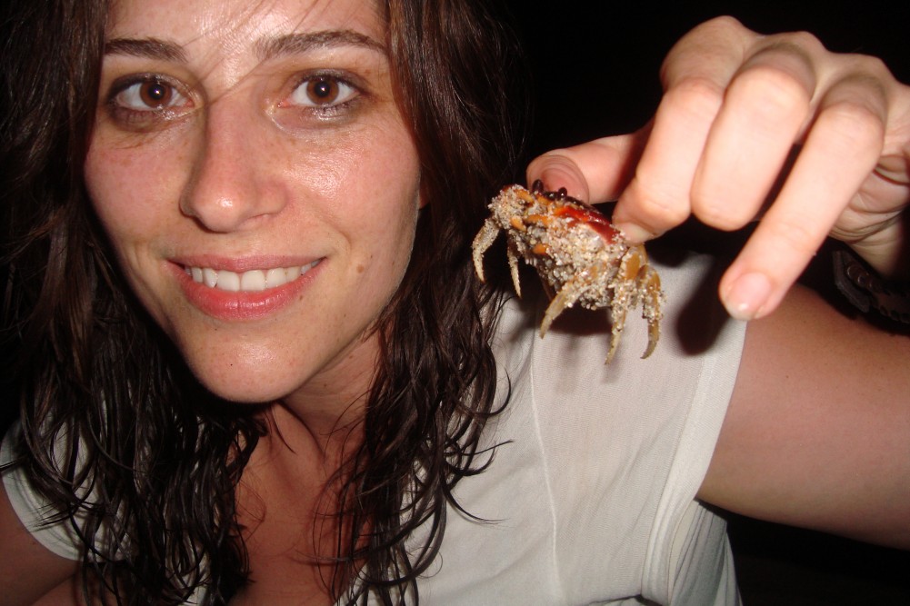 Außer der gemeinen Krabbe im Tayrona Nationalpark war Lisa Praefke, ...