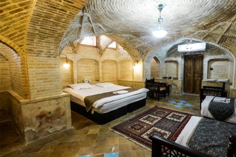 Ein Zimmer unseres Gästehauses in Kashan